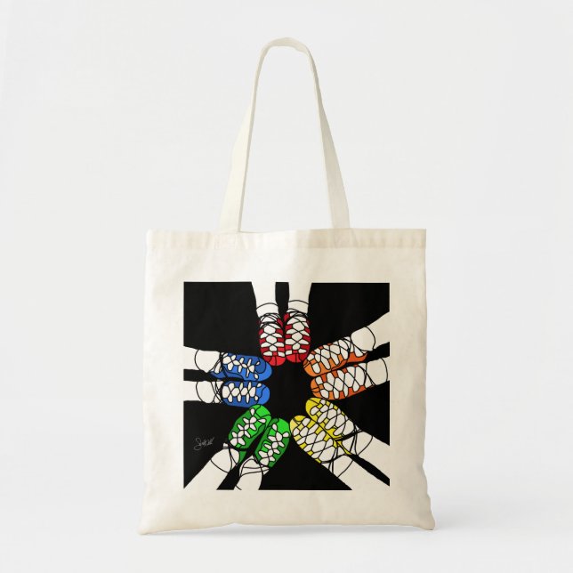 Irish Dance Coloured Ghillies Tote Bag (Front)