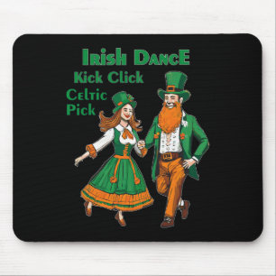 Irish Dance Kick Click Dance St Patricks Day Irish Mouse Mat