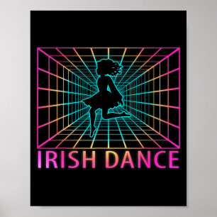 Irish Dance Retro Dancer Gift Poster