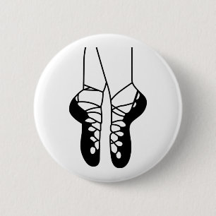 Irish Dance Shoes 6 Cm Round Badge