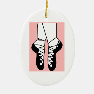 IRISH DANCE SHOES CERAMIC TREE DECORATION