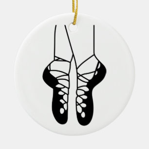 Irish Dance Shoes Ceramic Tree Decoration
