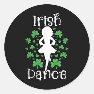 Irish Dance St Patricks Day Reel Girl Irish Step D Classic Round Sticker