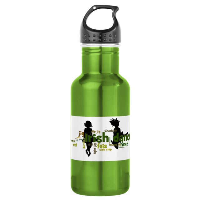 Irish Dance Wordle 532 Ml Water Bottle (Front)