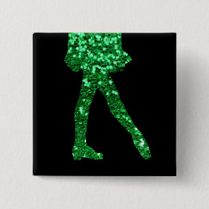 Irish Dancer 15 Cm Square Badge