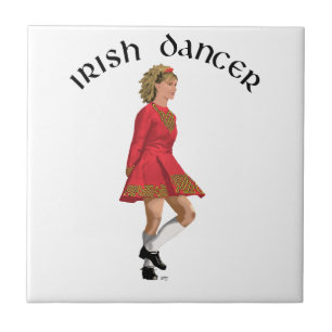 Irish Dancer Blonde in Red Tile