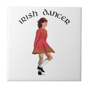 Irish Dancer Brunette in Red Tile