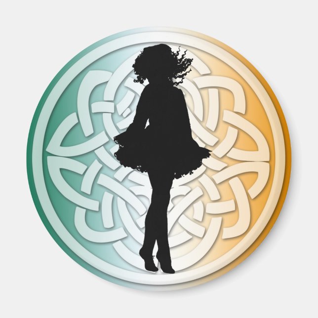 Irish Dancer Celtic Flag Magnet (Front)
