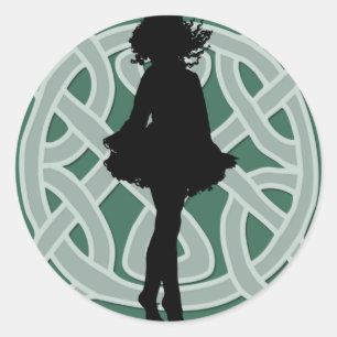 Irish Dancer Celtic Green Sticker