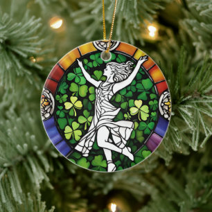 Irish Dancer Ceramic Tree Decoration