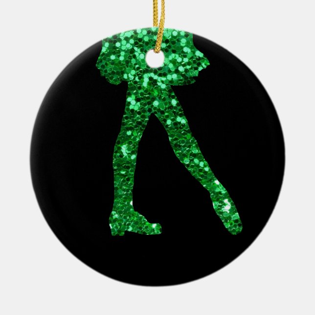 Irish Dancer double-sided Ceramic Tree Decoration (Front)
