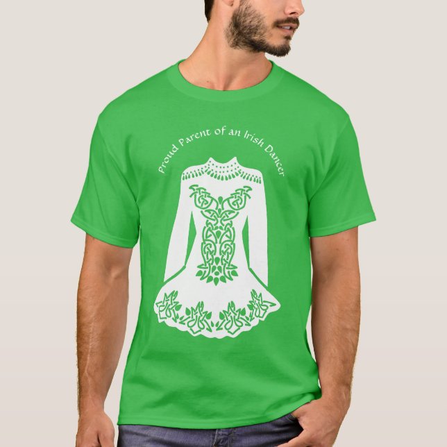 Irish Dancer Dress Custom Message Dancing Themed T-Shirt (Front)