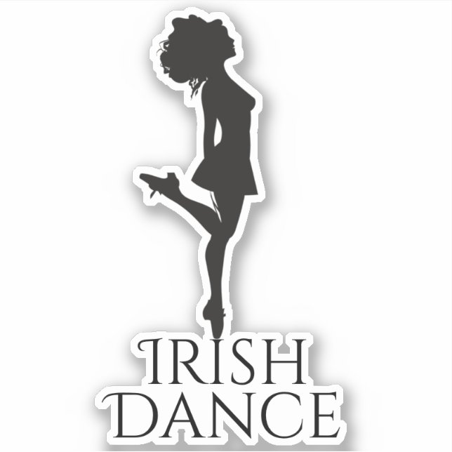 Irish Dancer Hard Shoe Black and White Dance (Front)