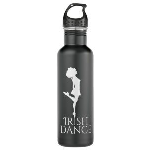 Irish Dancer Hard Shoe Black and White Dance 710 Ml Water Bottle