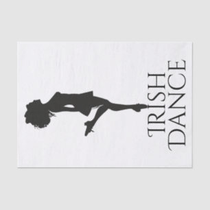 Irish Dancer Hard Shoe Black and White Dance Tissue Paper