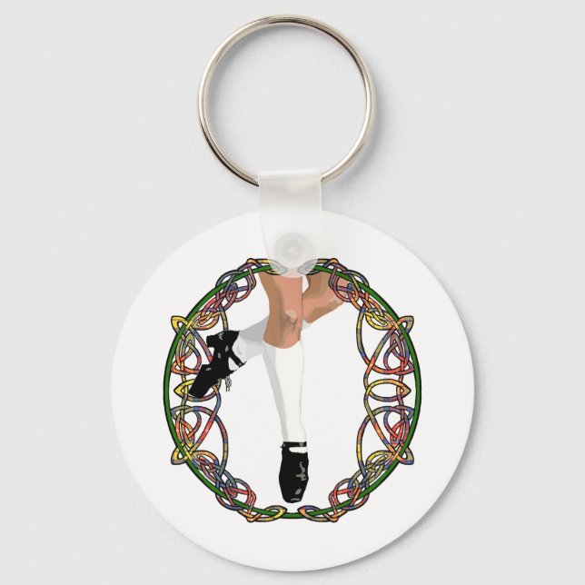 Irish Dancer Hard Shoe Key Ring (Front)