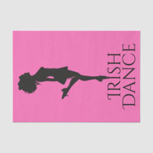 Irish Dancer Hard Shoe Pink and Black Dance Tissue Paper