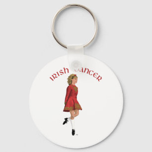 Irish Dancer in Red Key Ring