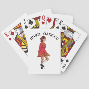 Irish Dancer in Red Playing Cards