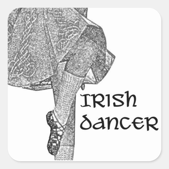Irish Dancer Kick Skirt Sticker (Front)