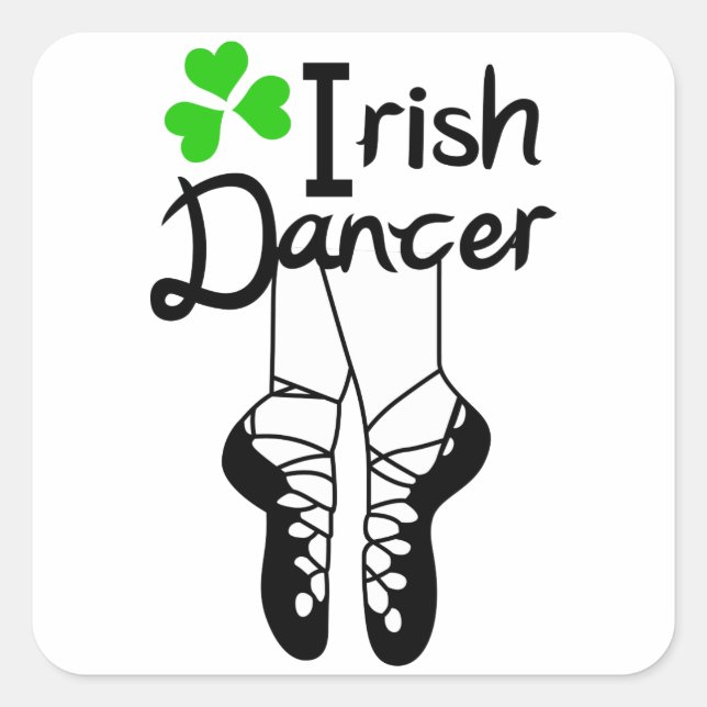 Irish Dancer Square Sticker (Front)