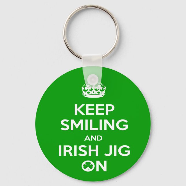 Irish Dancer's, Keep Calm Key Ring (Front)