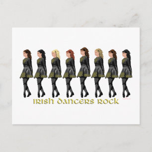 Irish Dancers Rock Postcard