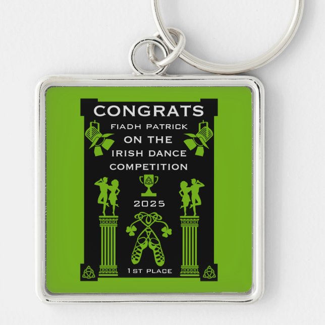 Irish Dancing Competition Key Ring (Front)
