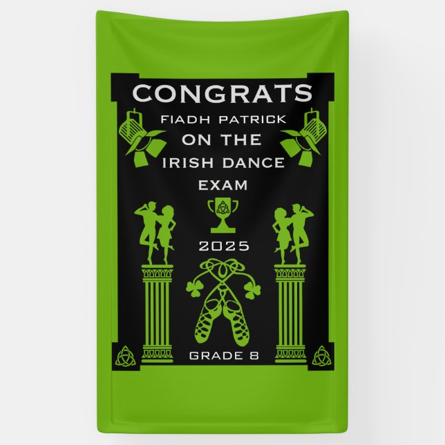 Irish Dancing Congratulations Banner (Vertical)