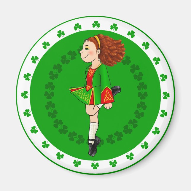 Irish Dancing Girl Magnet (Front)