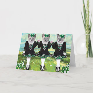 Irish Dancing Kittens Greeting Card