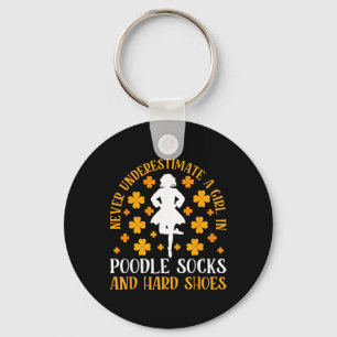 Irish Dancing Poodle Socks And Hard Shoes Irish Ta Key Ring