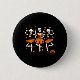 Irish Dancing Skeletons Spooky Dance Halloween Wom 6 Cm Round Badge