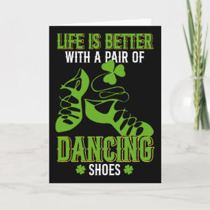 Irish Dancing With A Pair Of Shoes Irish Tap Dance Card