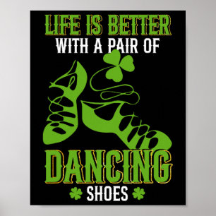 Irish Dancing With A Pair Of Shoes Irish Tap Dance Poster