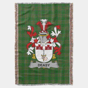 Irish Deasy Coat of Arms Family Crest Ireland Throw Blanket