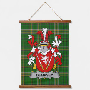 Irish Dempsey or O_Dempsey Coat of Arms Family Cre Hanging Tapestry