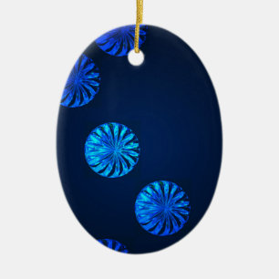 Irish Design Blue Crystal Ceramic Tree Decoration