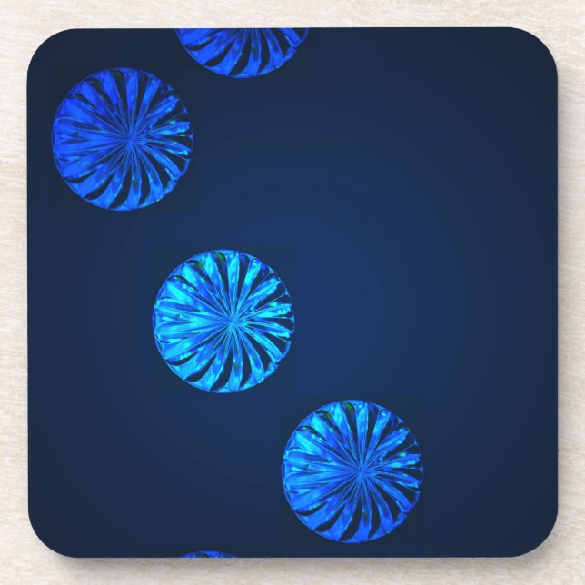 Irish Design Blue Crystal Coaster (Front)