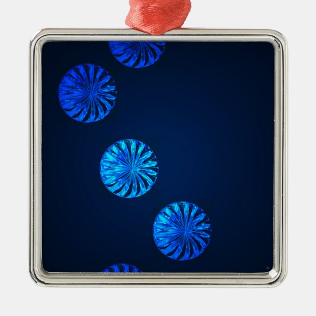 Irish Design Blue Crystal Metal Tree Decoration (Front)