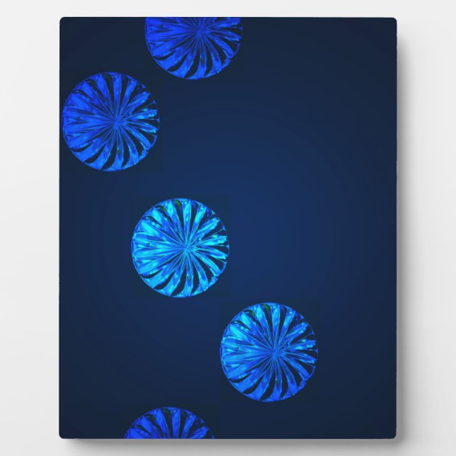 Irish Design Blue Crystal Plaque (Front)