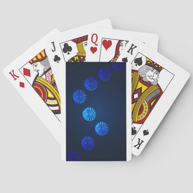 Irish Design Blue Crystal Playing Cards (Back)