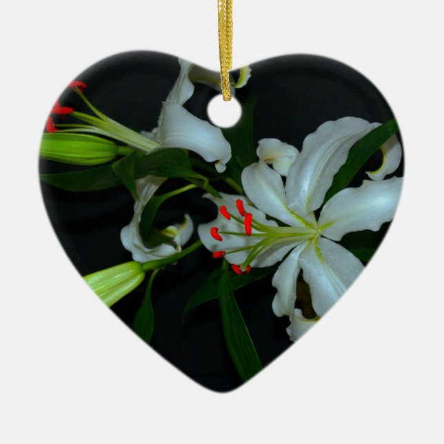 Irish Design-Brass and Flower Collection Ceramic Tree Decoration (Front)