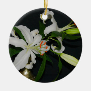 Irish Design-Brass and Flower Collection Ceramic Tree Decoration