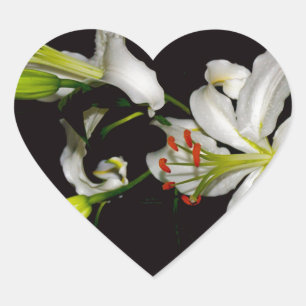 Irish Design- Brass and Flower Collection Heart Sticker