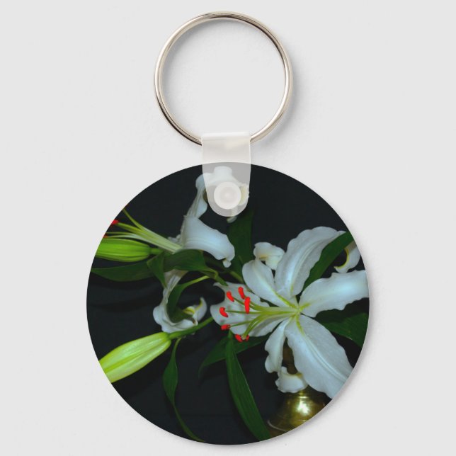 Irish Design-Brass and Flower Collection Key Ring (Front)