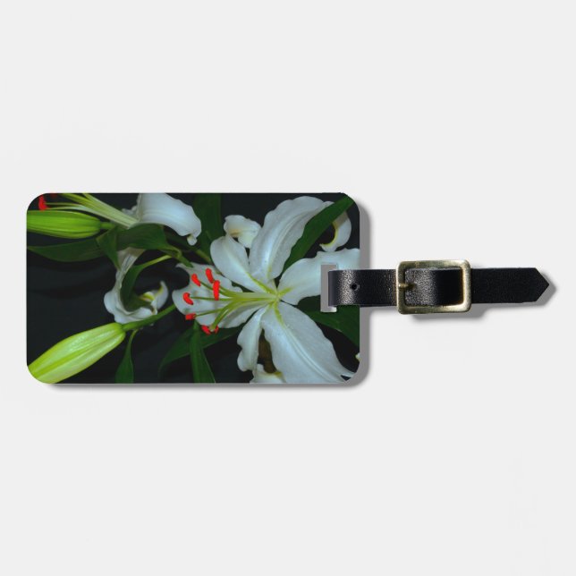 Irish Design-Brass and Flower Collection Luggage Tag (Front Horizontal)