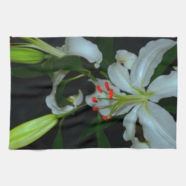 Irish Design-Brass and Flower Collection Tea Towel (Horizontal)