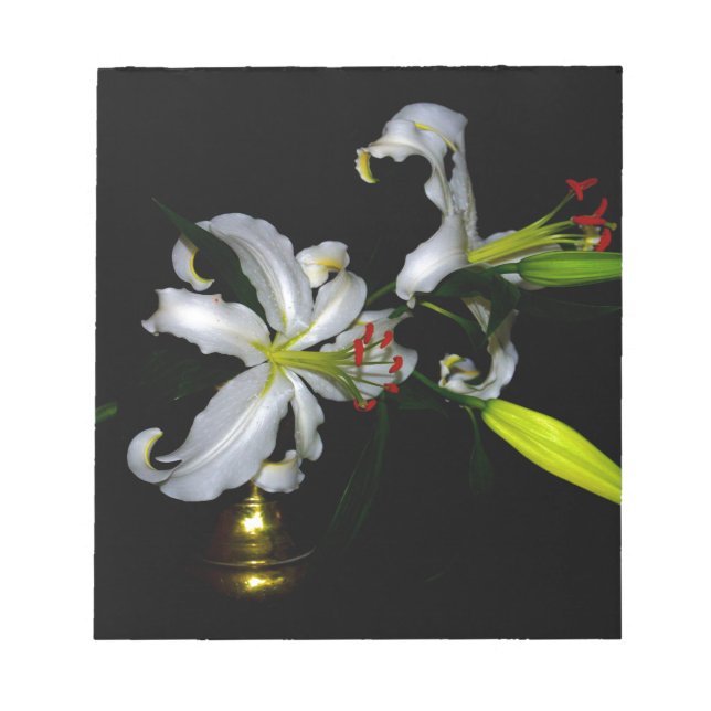 Irish Design-Brass and Flower Design Notepad (Front)