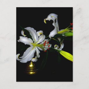 Irish Design-Brass and Flower Design Postcard